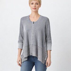 Cabi Cupid's Cardigan Size XS Zip Front Striped